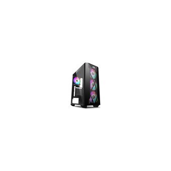Power Boost VK-P1900B RGB Mesh Sıvı Soğutmalı 4 Fanlı Siyah Dikey Kullanım Mid Tower Oyuncu Bilgisayar Kasası