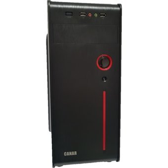 Canar 939 Red 2 Fanlı Siyah Dikey Kullanım E-ATX Boş Bilgisayar Kasası