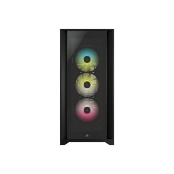 Corsair CC-9011212-WW Icue 5000X RGB Mesh Sıvı Soğutmalı 7 Fanlı Siyah Dikey Kullanım Mid Tower Oyuncu Bilgisayar Kasası