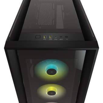 Corsair CC-9011212-WW Icue 5000X RGB Mesh Sıvı Soğutmalı 7 Fanlı Siyah Dikey Kullanım Mid Tower Oyuncu Bilgisayar Kasası