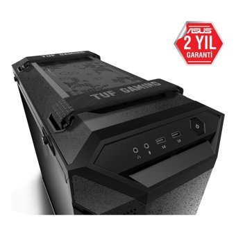 Asus Tuf Gaming GT501 RGB Mesh Sıvı Soğutmalı 7 Fanlı Siyah Dikey Kullanım Mid Tower Oyuncu Bilgisayar Kasası
