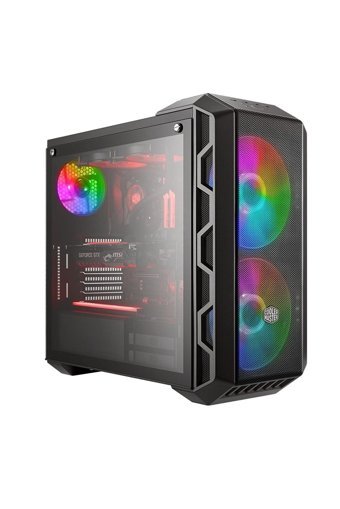 Asus Coolermaster H500 RGB Mesh Sıvı Soğutmalı 6 Fanlı Siyah Dikey Kullanım Mid Tower Oyuncu Bilgisayar Kasası