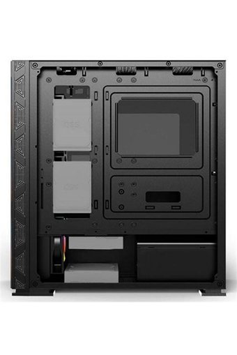 Izoly Cyperpunk Ax6 RGB Mesh 4 Fanlı Siyah Dikey Kullanım Full Tower Oyuncu Bilgisayar Kasası
