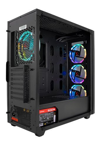 Rampage X-Titan RGB Mesh 4 Fanlı Siyah Dikey Kullanım Full Tower Oyuncu Bilgisayar Kasası