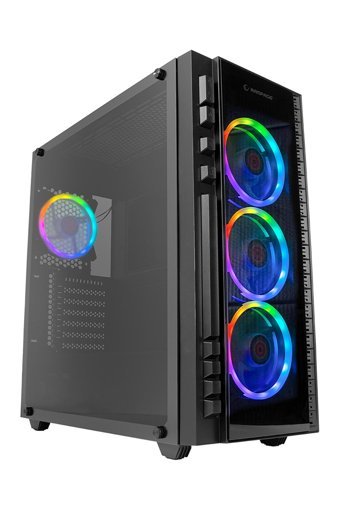 Rampage X-Titan RGB Mesh 4 Fanlı Siyah Dikey Kullanım Full Tower Oyuncu Bilgisayar Kasası