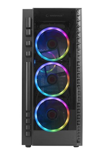 Rampage X-Titan RGB Mesh 4 Fanlı Siyah Dikey Kullanım Full Tower Oyuncu Bilgisayar Kasası