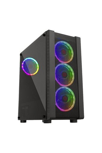 Turbox TX587 RGB Siyah Dikey Kullanım Toplanmış Bilgisayar Kasası