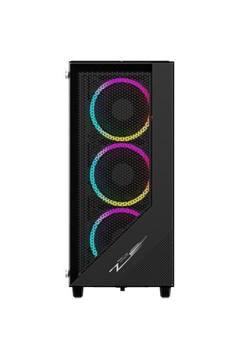 Gameline Rm03 RGB Mesh Sıvı Soğutmalı 4 Fanlı Siyah Dikey Kullanım Mid Tower Toplanmış Bilgisayar Kasası