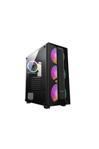 Rampage Saioler RGB Mesh 4 Fanlı Siyah Dikey Kullanım ATX Oyuncu Bilgisayar Kasası