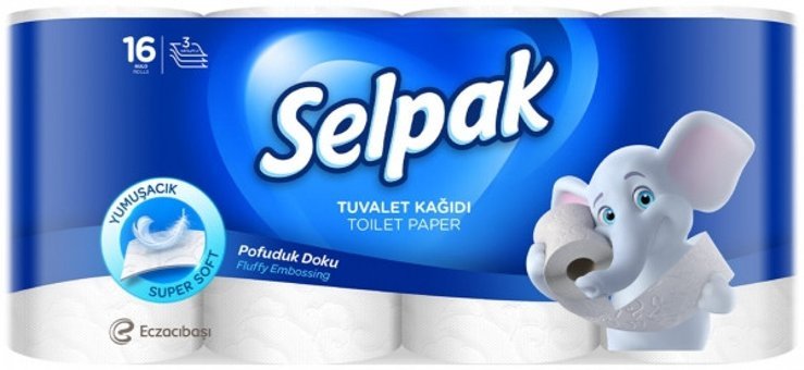 Selpak Hijyen 3 Katlı 16'lı Rulo Tuvalet Kağıdı