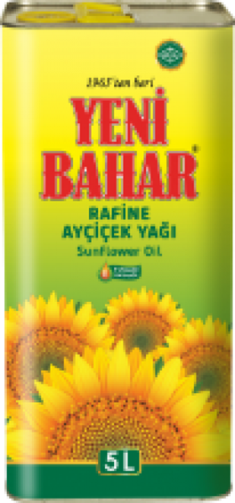 Yeni Bahar Rafine Teneke Ayçiçek Yağı 5 lt