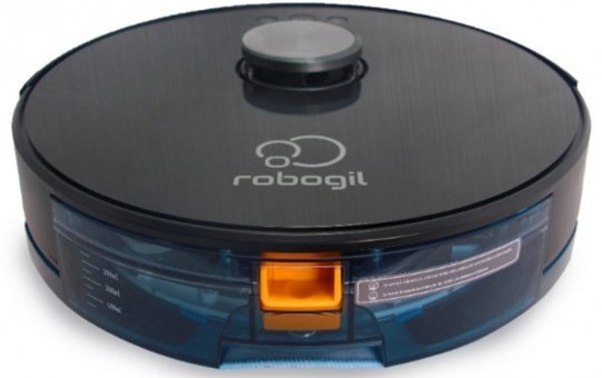 Robogil Stella-500B Haritalı Moplu Çift Fırçalı Hepa Filtreli 2000 Pa Gri Robot Süpürge ve Paspas