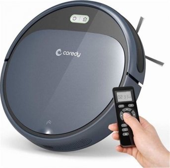 Coredy R300 Çift Fırçalı 1400 Pa Gri Robot Süpürge
