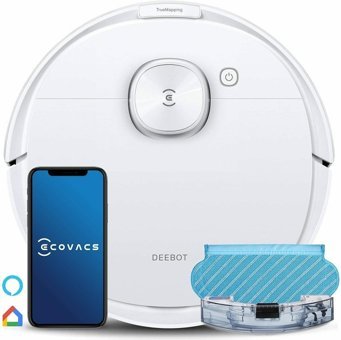 Ecovacs Deebot N8 Pro Haritalı Moplu Çift Fırçalı Hepa Filtreli 2600 Pa Beyaz Robot Süpürge ve Paspas