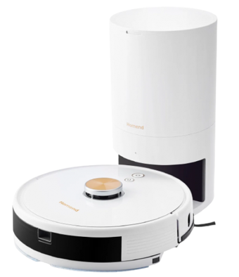 Homend Alex Laser Power 1284H Haritalı Moplu Çift Fırçalı 3000 Pa Beyaz Robot Süpürge ve Paspas
