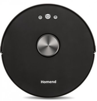Homend Alex Laser Pro 1283H Haritalı Moplu Çift Fırçalı Hepa Filtreli 2000 Pa Siyah Robot Süpürge ve Paspas