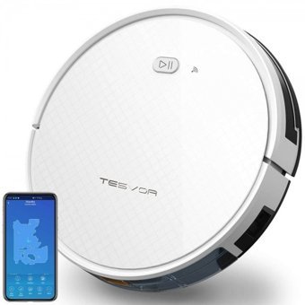 Tesvor X500 Pro Haritalı Moplu Çift Fırçalı Hepa Filtreli 1600 Pa Beyaz Robot Süpürge ve Paspas