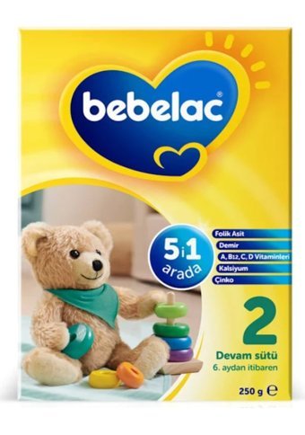Bebelac Laktozsuz Tahılsız 2 Numara Devam Sütü 250 gr