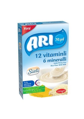 ARI 12 Vitaminli 6 Mineralli Laktozsuz Tahıllı Kaşık Maması 250 gr