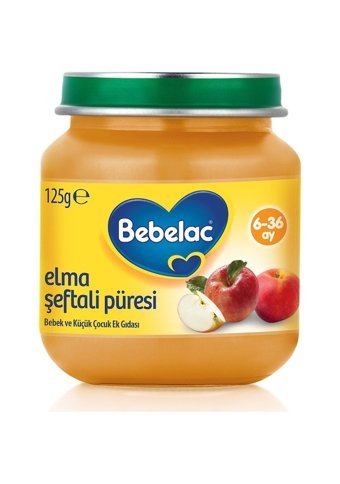 Bebelac Elma Şeftali Laktozsuz Tahılsız Meyveli Kavanoz Maması 125 gr