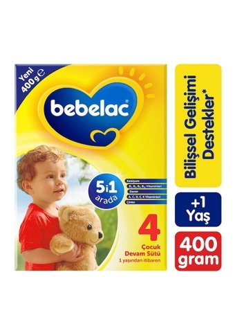 Bebelac 5'i 1 Arada Laktozsuz Tahılsız 4 Numara Devam Sütü 400 gr
