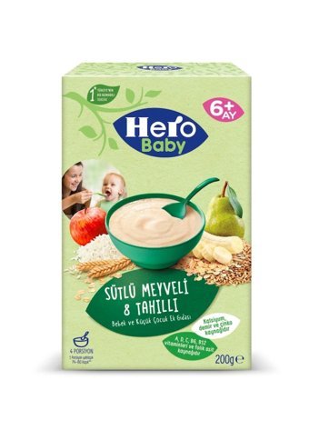 Hero Baby Laktozsuz Tahıllı Meyveli Kaşık Maması 400 gr