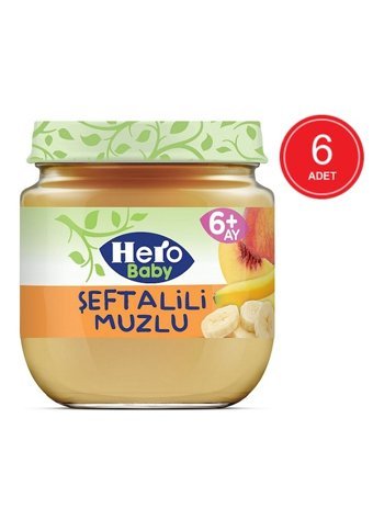 Hero Baby Şeftalili Muzlu Laktozsuz Tahılsız Meyveli Kavanoz Maması 125 gr