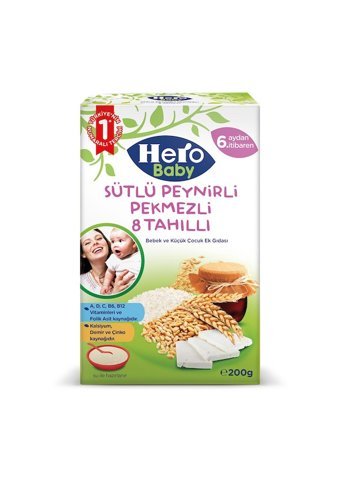 Hero Baby Peynirli Pekmezli Laktozsuz Tahıllı Kaşık Maması 200 gr