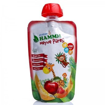 Hammm Çilek Kavun Elma Muz Laktozsuz Meyveli Kavanoz Maması 90 gr