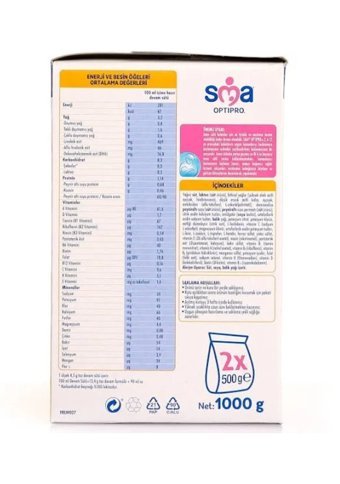 SMA Optipro 2 Numara Devam Sütü 1000 gr