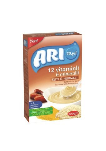 ARI 12 Vitaminli 6 Mineralli Hurmalı Laktozsuz Tahıllı Meyveli Kaşık Maması 200 gr