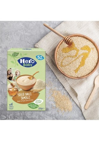Hero Baby Ballı İrmikli Laktozsuz Tahıllı Kaşık Maması 200 gr