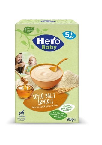 Hero Baby Ballı İrmikli Laktozsuz Tahıllı Kaşık Maması 200 gr