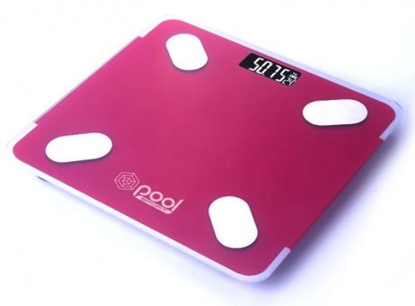 Pool HZ-1101 Yağ Ölçen Vücut Analizi Yapan Kas Ölçen Cam Dijital Tartı Pembe