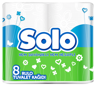 Solo 2 Katlı 8'li Rulo Tuvalet Kağıdı