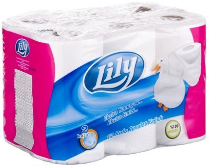Lily 2 Katlı 12'li Rulo Tuvalet Kağıdı