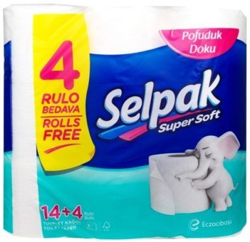Selpak Super Soft 3 Katlı 18'li Rulo Tuvalet Kağıdı