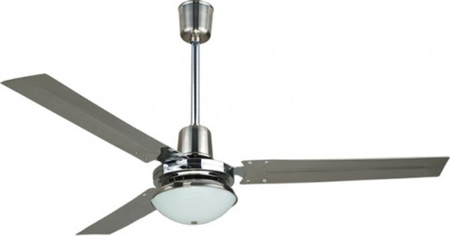Taflan K48010 Işıklı Kumandalı Metal 3 Kanatlı Krom Tavan Vantilatörü