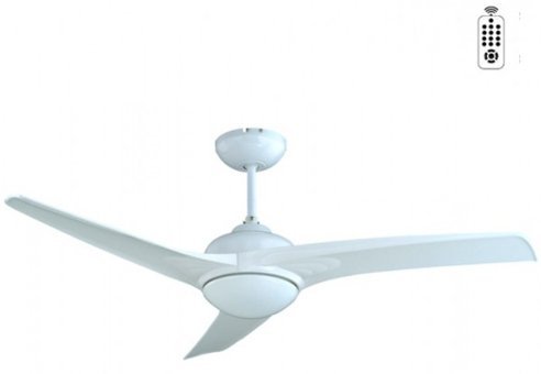 Taflan D52036 Işıklı Kumandalı Plastik 3 Kanatlı Beyaz Tavan Vantilatörü