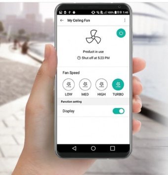 LG LCF12P Işıklı Kumandalı Metal 3 Kanatlı Beyaz Tavan Vantilatörü