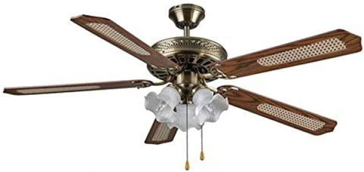 Colours 32540 Işıklı Ahşap 5 Kanatlı Bronz Tavan Vantilatörü