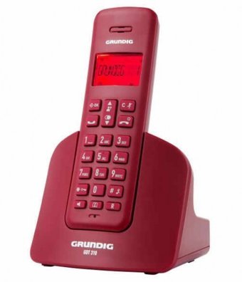 Grundig GDT 310 20 Kayıt 1 Ahize Telsiz Telefon Kırmızı