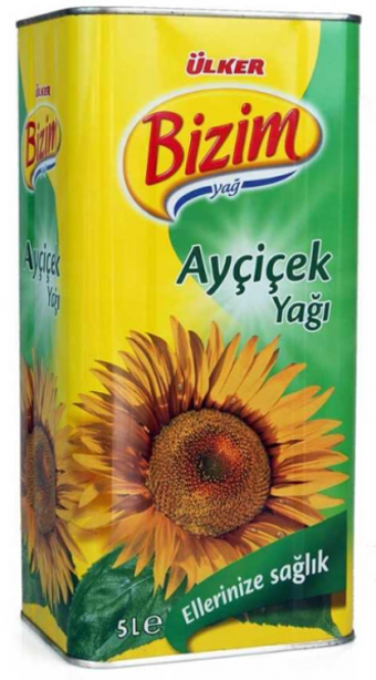 Bizim Teneke Ayçiçek Yağı 5 lt