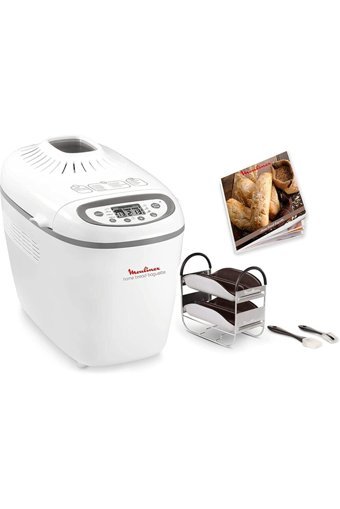 Moulinex OW6101 Mac Pane Tek Hazneli 3 Karıştırıcılı Zaman Ayarlı 1650 W Beyaz Ekmek Yapma Makinesi