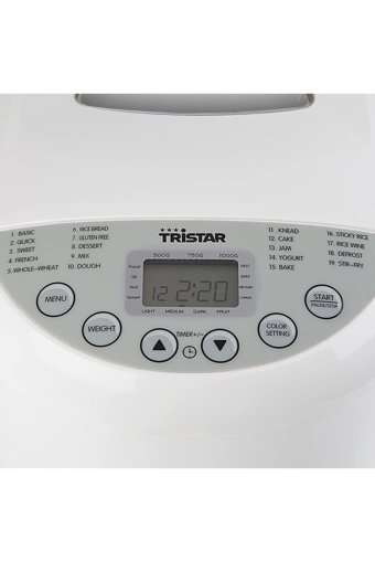 Tristar Bm-4586 Tek Hazneli 3 Karıştırıcılı Zaman Ayarlı 550 W Beyaz Ekmek Yapma Makinesi