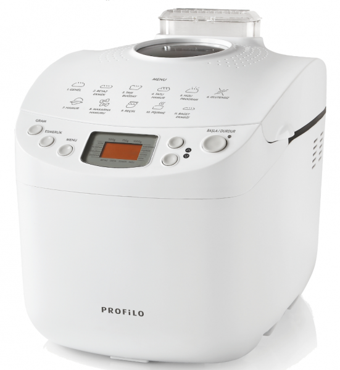 Profilo PBM1000W Tek Hazneli 3 Karıştırıcılı Zaman Ayarlı 650 W Beyaz Ekmek Yapma Makinesi
