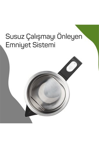 Arzum AR3129 Çelik Demlikli 1800 W Çelik Gövdeli İnox Çay Makinesi