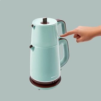 Homend Vintage Royaltea 1736H Çelik Demlikli 2000 W Çelik Gövdeli Mint Yeşili Vintage Çay Makinesi