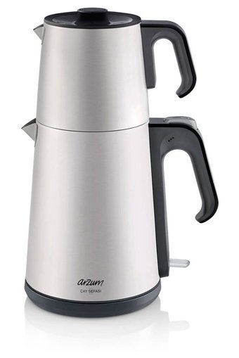 Arzum AR3069 Çelik Demlikli 1650 W Çelik Gövdeli İnox Retro Çay Makinesi