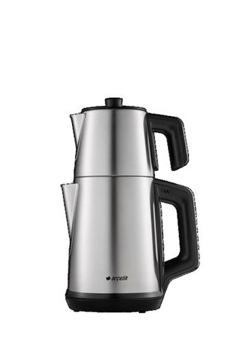 Arçelik K 3283 Çelik Demlikli 1650 W Çelik Gövdeli İnox Vintage Çay Makinesi